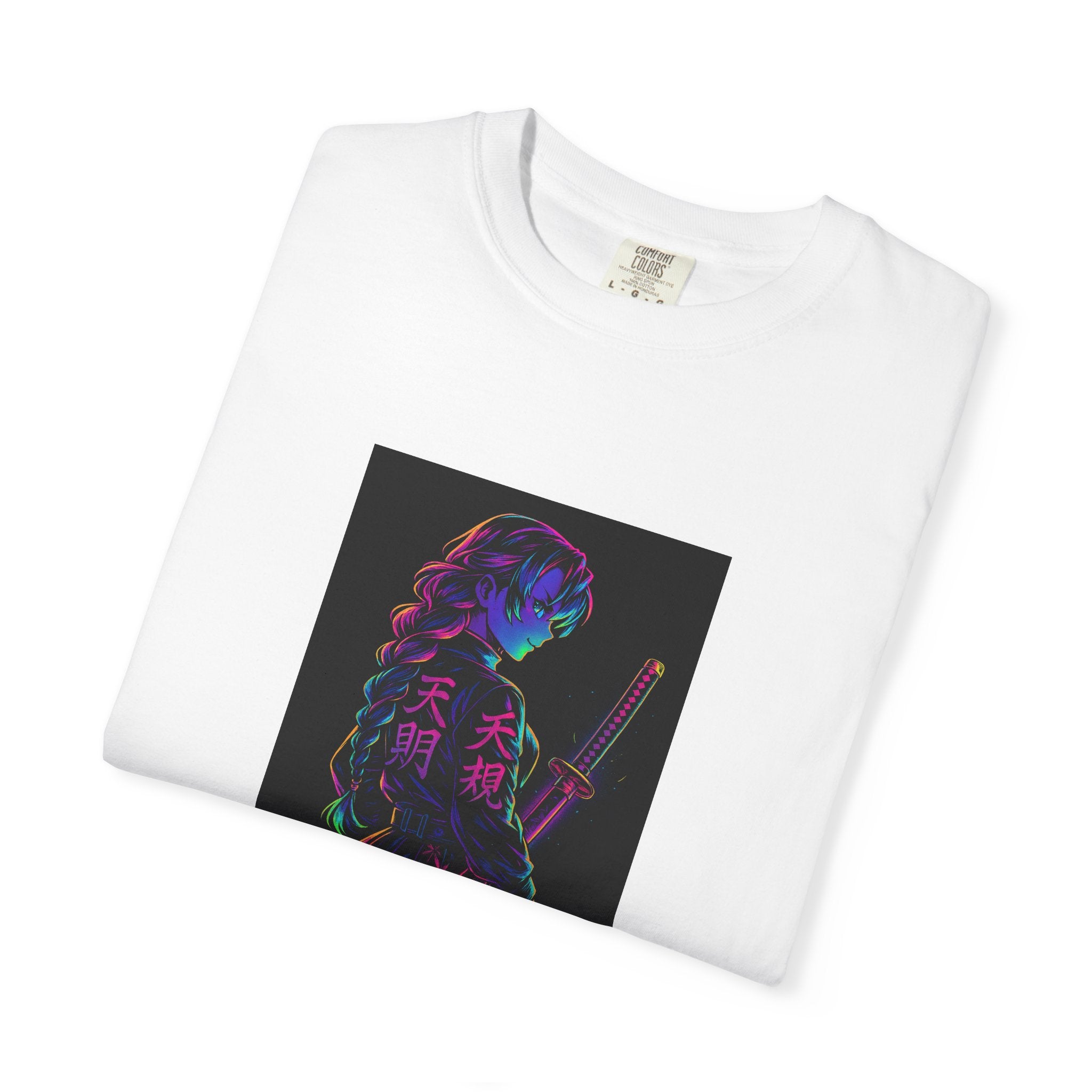 White oversized t-shirt with a...