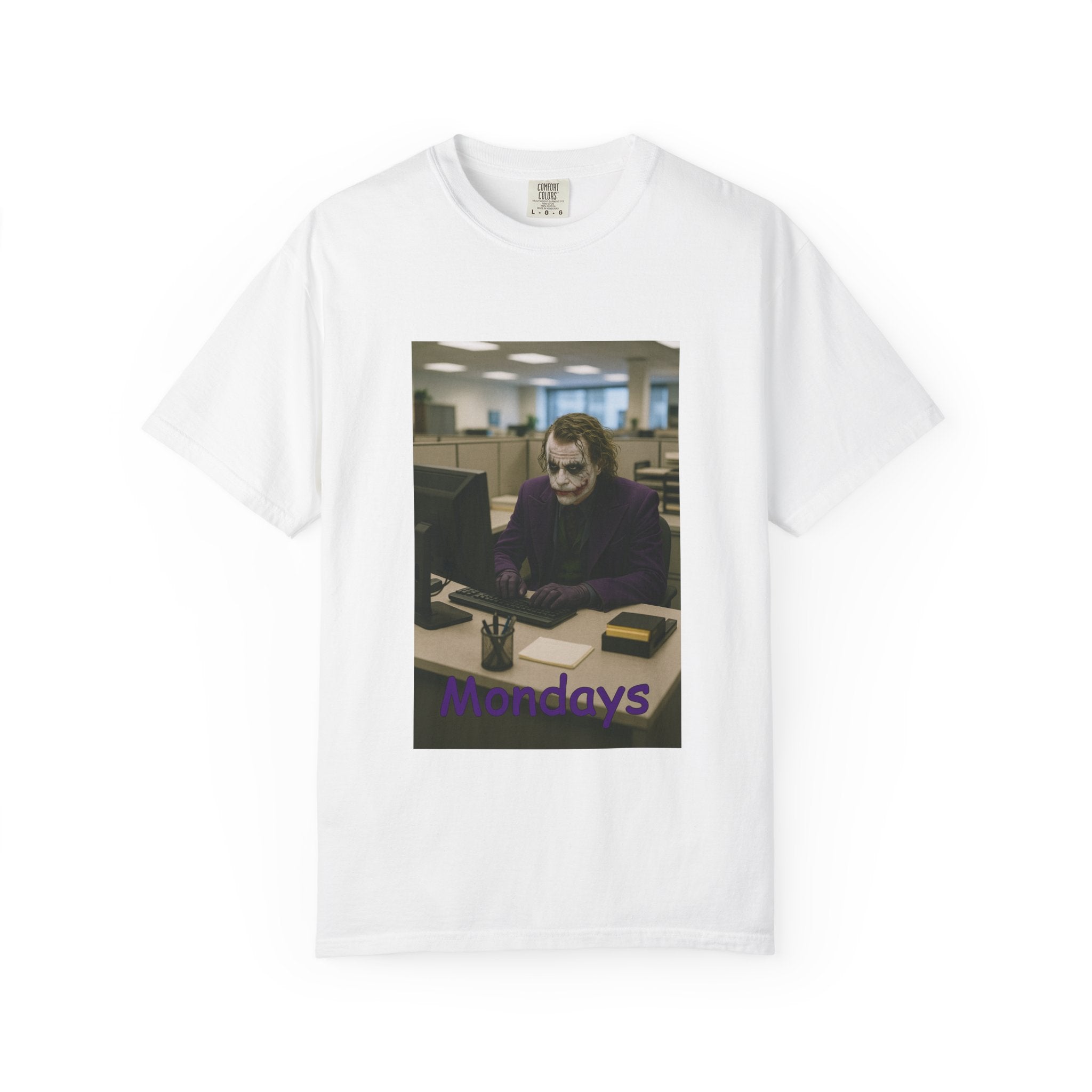 Joker Mondays T-Shirt, Funny Office Humor Tee, Unisex Graphic Shirt, Casual Everyday Wear, Gift for Gamers & Fans
