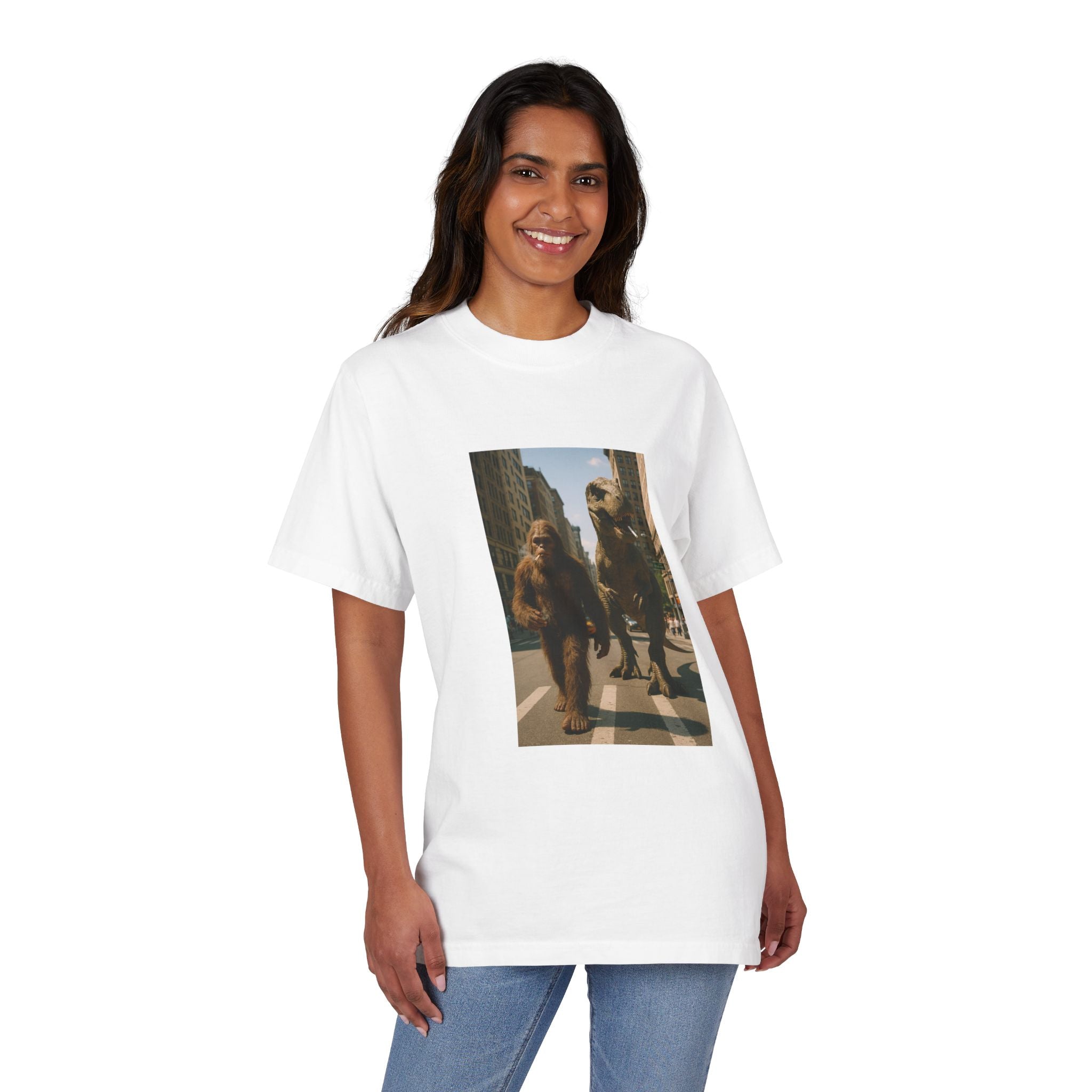 big foot and dino stroll
