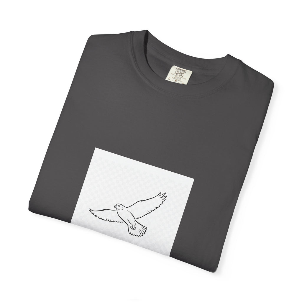 Soaring Peregrine Falcon Line Art Tee
