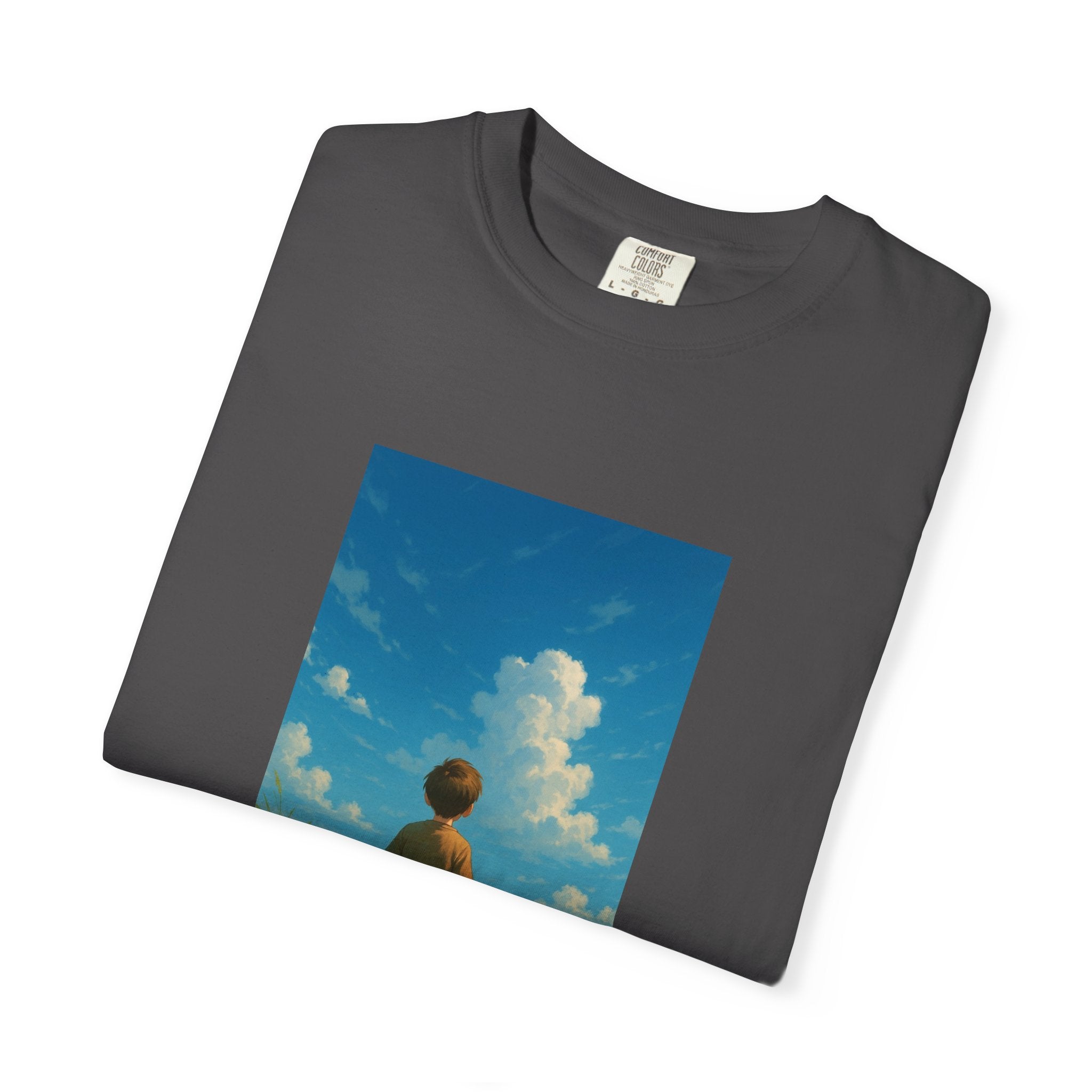 Boy look at the sky