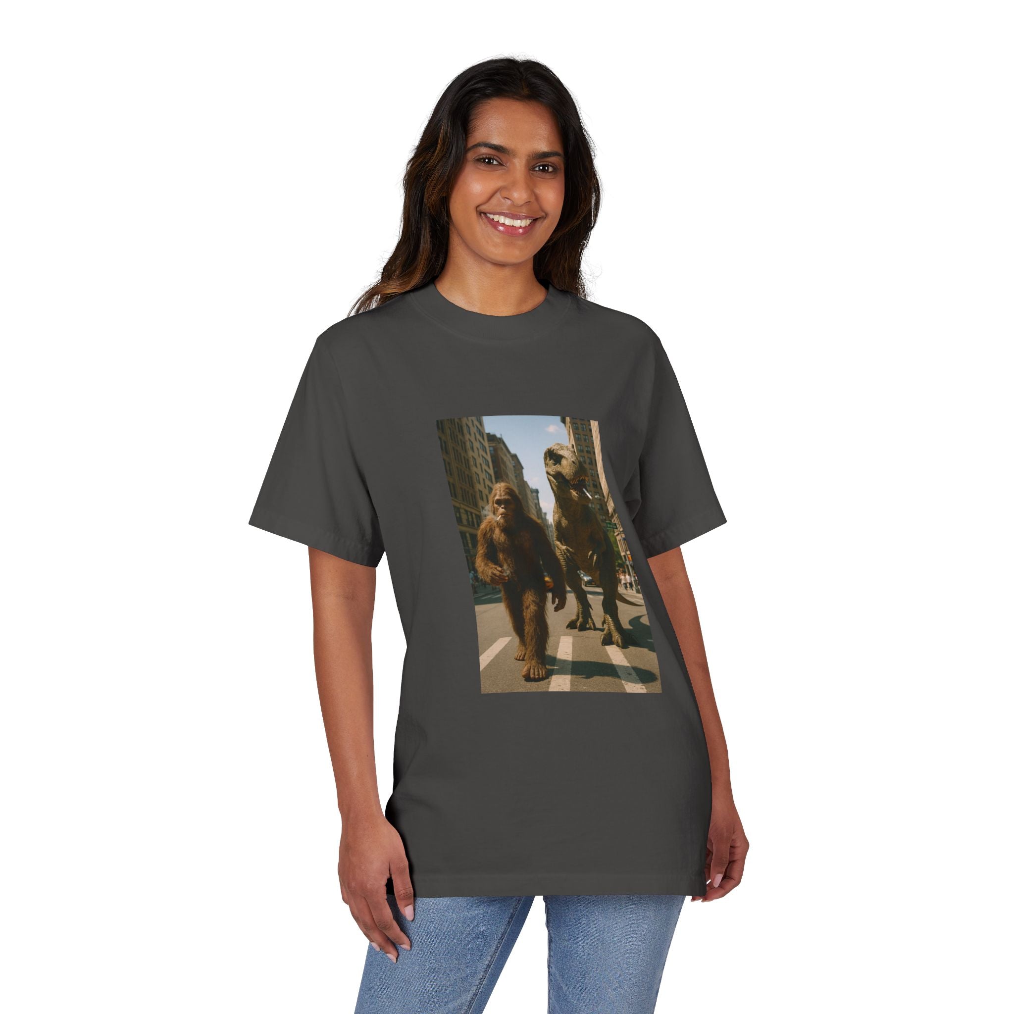 big foot and dino stroll